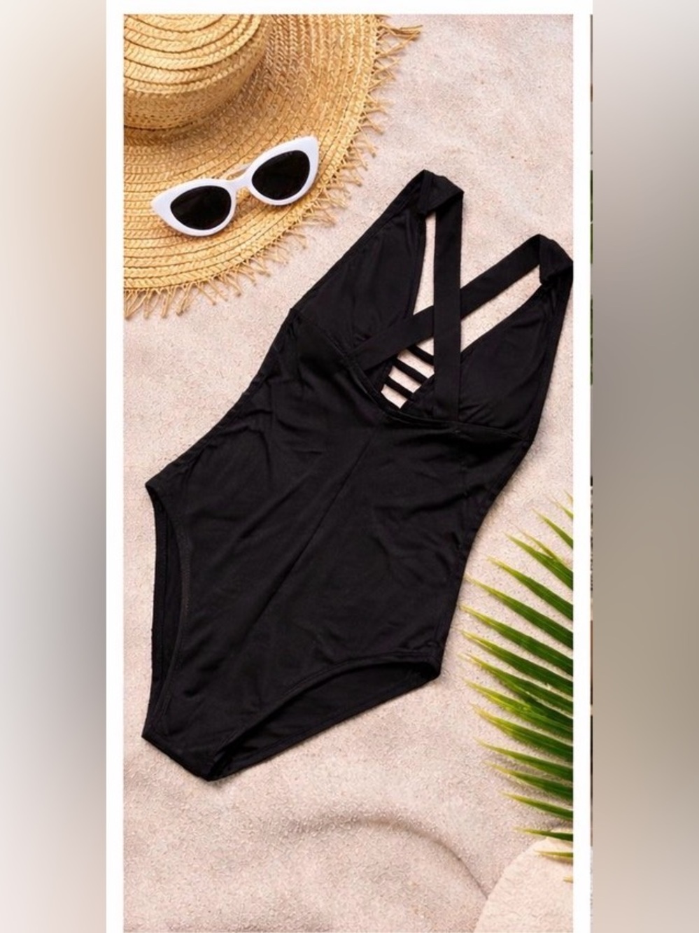 Leonisa "Miracle" Tummy Control Monokini - Sheer Mesh Panels - Black - Picture 2 of 11